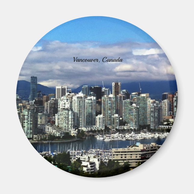 Vancouver, Kanada, skyline Magnet (Framsidan)