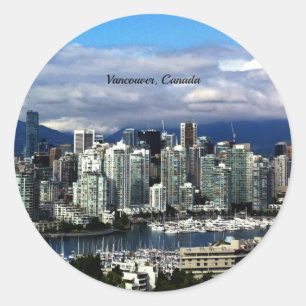 Vancouver, Kanada, skyline Runt Klistermärke