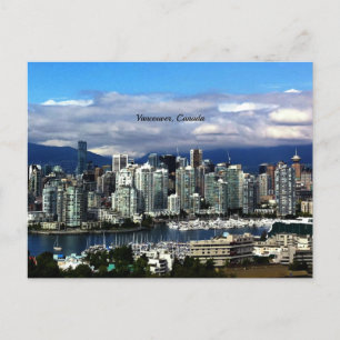 Vancouver, Kanada, skyline Vykort