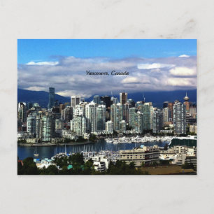 Vancouver, Kanada, skyline Vykort