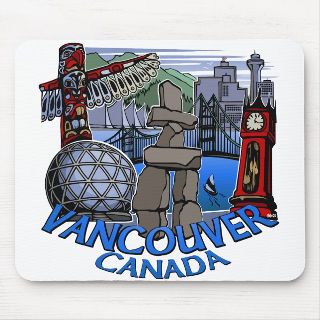Vancouver Kanada souvenirMousepad Vancouver gåvor Musmatta (Framsidan)