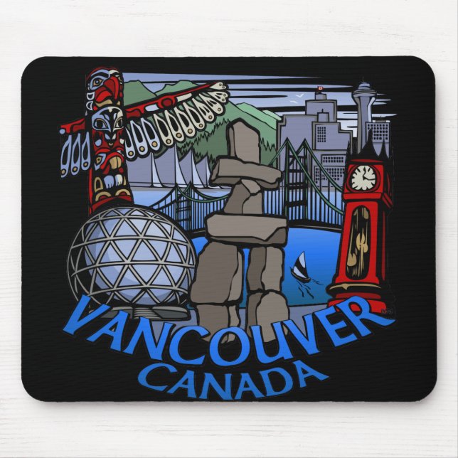 Vancouver Kanada souvenirMousepad Vancouver gåvor Musmatta (Framsidan)
