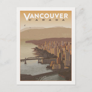 Vancouver Kanada Spara datumet Meddelande Vykort