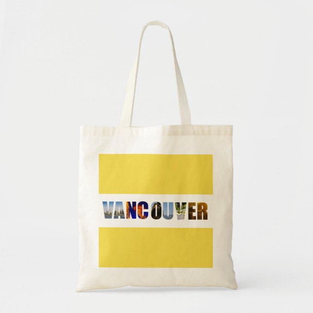 Vancouver Kanada Stad Resefoton Tygkasse (Framsidan)