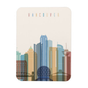 Vancouver Kanada stadshorisont Magnet