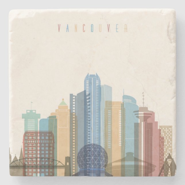 Vancouver Kanada | stadshorisont Stenunderlägg (Framsidan)