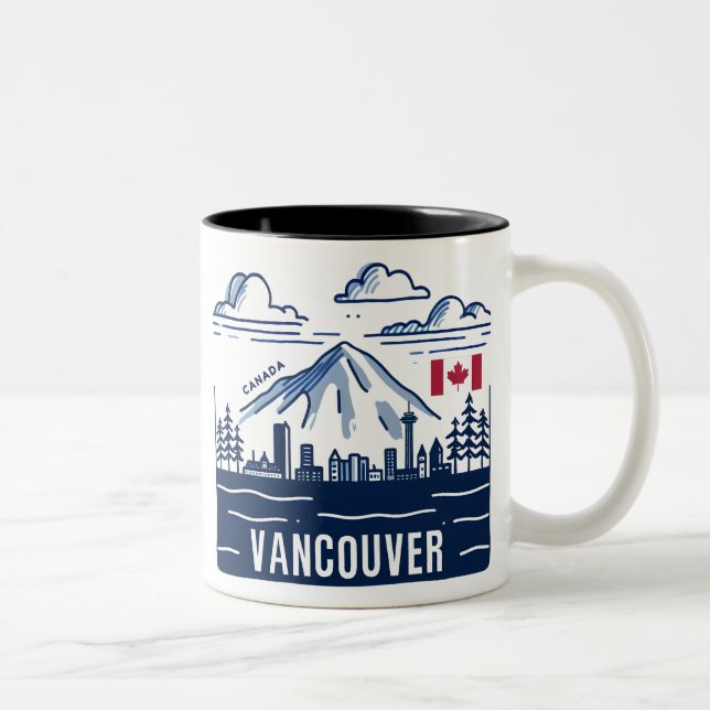 Vancouver Kanada Två-Tonad Mugg (Höger)