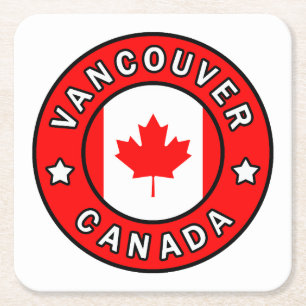 Vancouver Kanada Underlägg Papper Kvadrat
