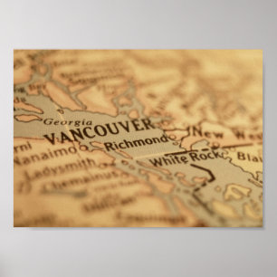 Vancouver karta poster