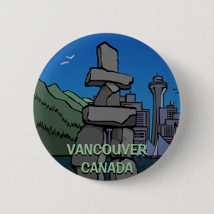 Vancouver knäppas souvenir knäppas Inukshuk konst Knapp