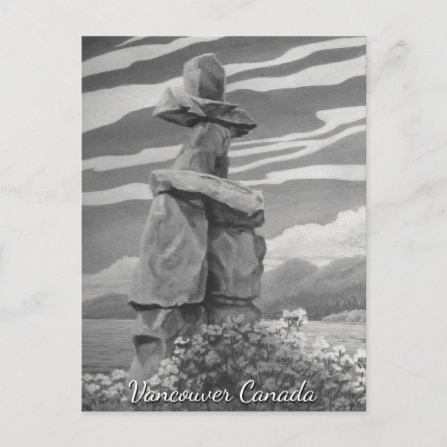 Vancouver konst vykort Vancouver Inukshuk kort (Framsida)