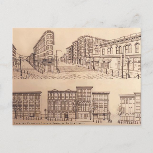 Vancouver-kort Gastown Art Souvenirs Postkort Vykort (Framsida)