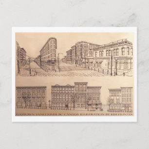 Vancouver-kort Gastown Art Souvenirs Postkort Vykort