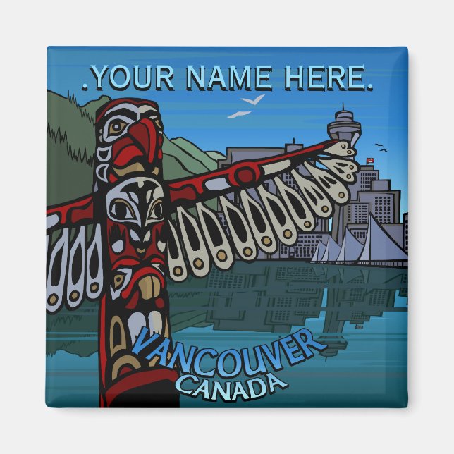 Vancouver Magnet Personlig Vancouver Magnet (Framsidan)