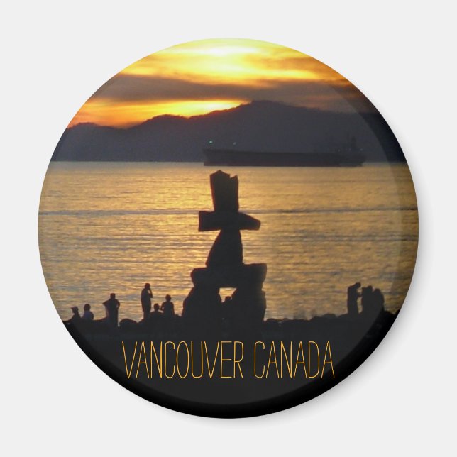 Vancouver Magnet Souvenir Anpassningsbar Vancouver (Framsidan)