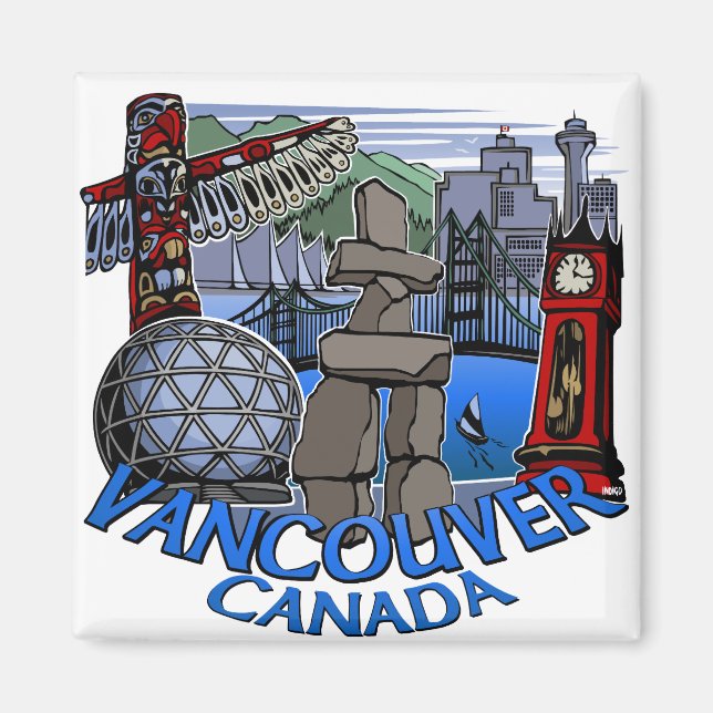 Vancouver Magnet Souvenir Magnet-knappar och -gåvo (Framsidan)