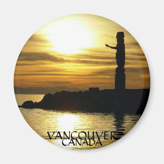 Vancouver Magnet Souvenir Sunset Beach Magnet (Framsidan)