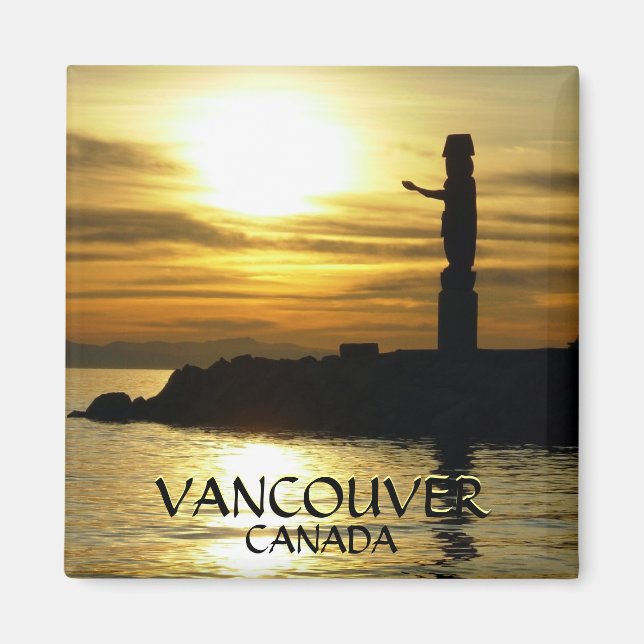 Vancouver Magnet Souvenir Sunset Beach Magnet (Framsidan)