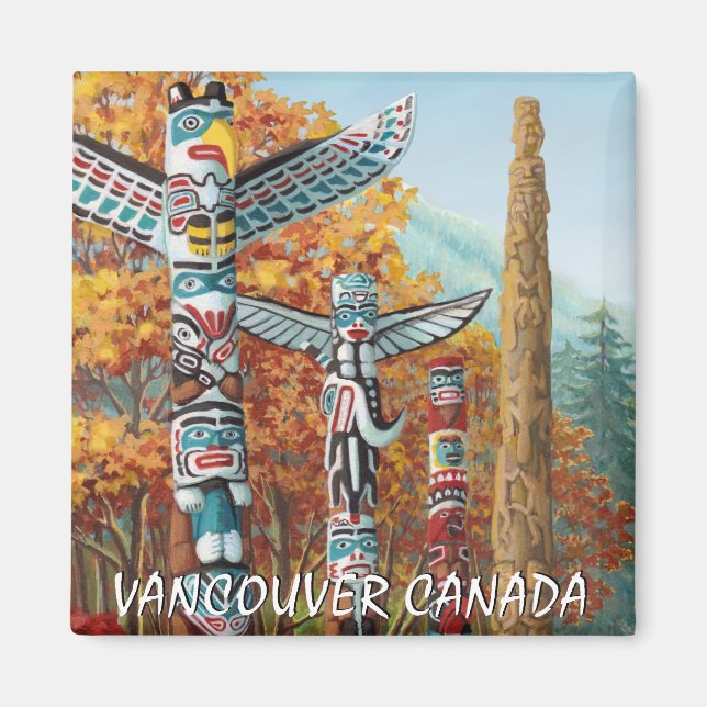 Vancouver Magnet Souvenir Vancouver Landmark Gifts (Framsidan)
