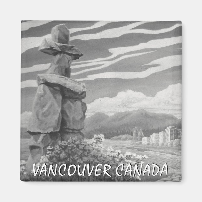 Vancouver Magnet Souvenir Vancouver Landmark Gifts (Framsidan)