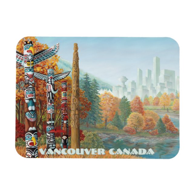 Vancouver Magnet Totem Pole Fridge Magnets (Horisontell)
