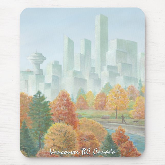 Vancouver Mousepad Souvenir Vancouver Art Gifts Musmatta (Framsidan)