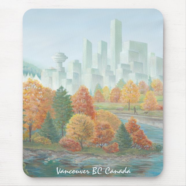 Vancouver Mousepad Souvenir Vancouver Art Gifts Musmatta (Framsidan)