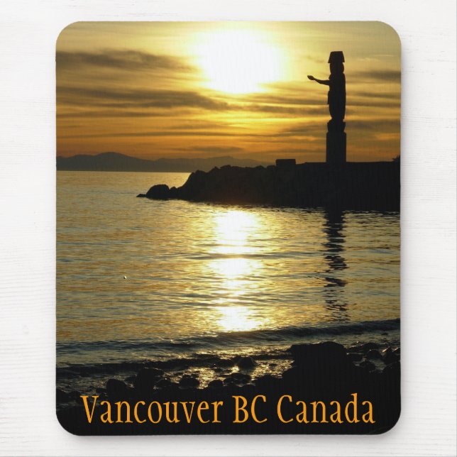 Vancouver Mousepad Souvenir Vancouver Sunset Gifts Musmatta (Framsidan)