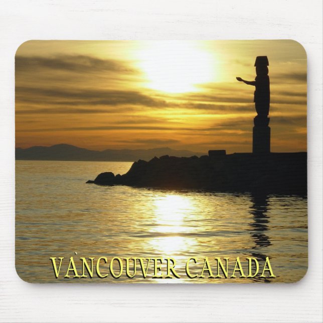 Vancouver Mousepad Souvenir Vancouver Sunset Gifts Musmatta (Framsidan)