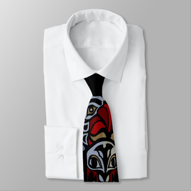 Vancouver Native Art Ties Totem Pole Neckties (Bunden)