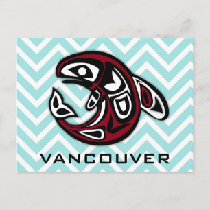 Vancouver nautisk tribal totempåltatuerad späckhug vykort