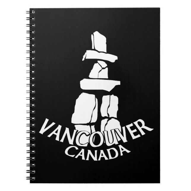 Vancouver Notebook Landmark Souvenir Journal Anteckningsbok Med Spiral (Framsidan)