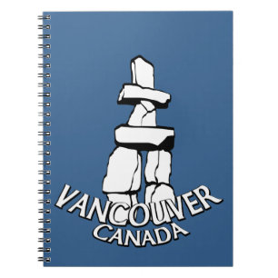 Vancouver Notebook Landmark Souvenir Journal Anteckningsbok Med Spiral