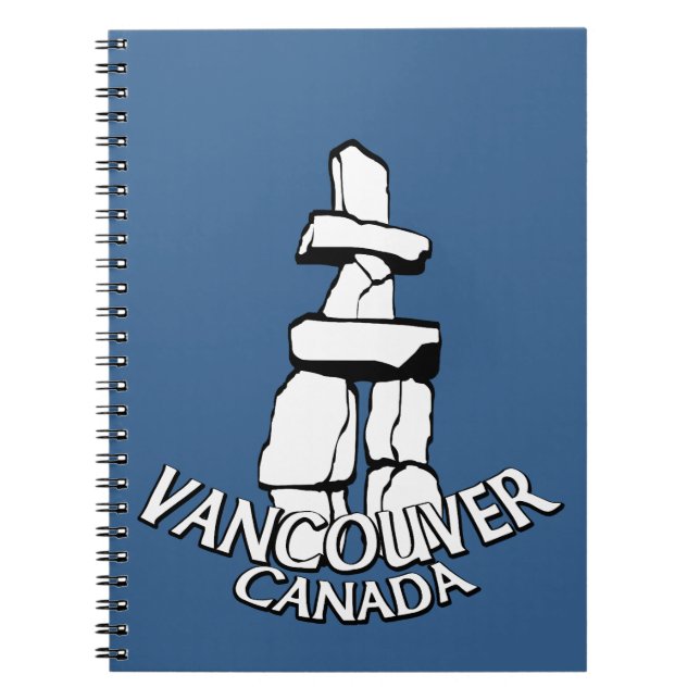 Vancouver Notebook Landmark Souvenir Journal Anteckningsbok Med Spiral (Framsidan)