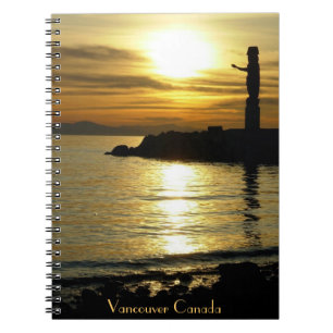 Vancouver Notebook Sjölandskap Souvenir Journal Anteckningsbok Med Spiral
