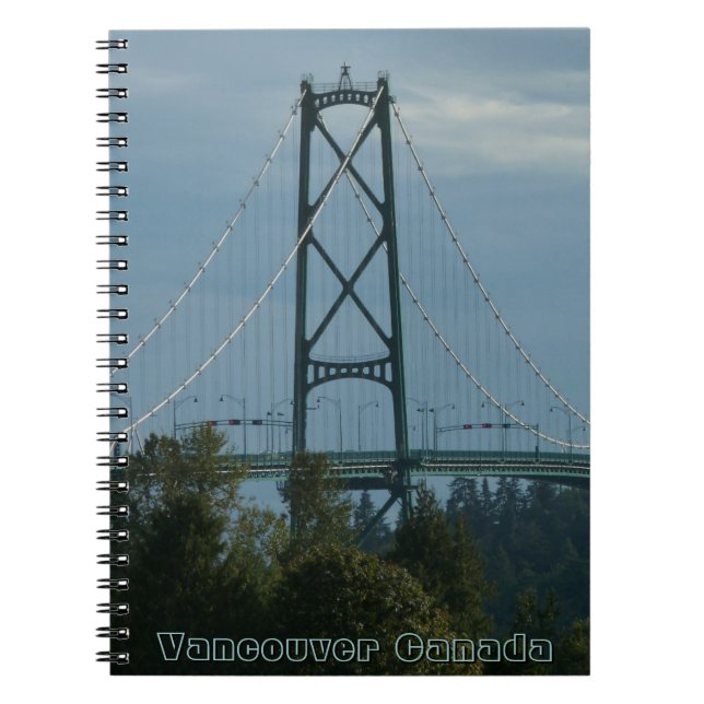Vancouver Notebook Vancouver Cityscape Souvenir Anteckningsbok (Framsidan)
