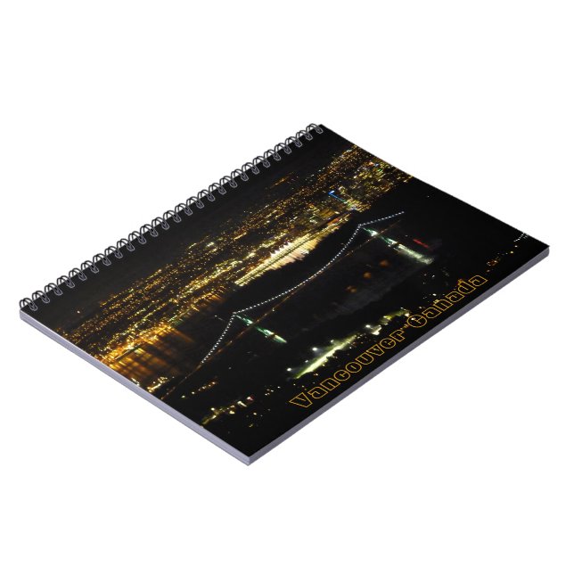 Vancouver Notebook Vancouver Cityscape Souvenir Anteckningsbok (Vänstra Sidan)