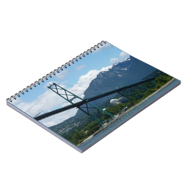 Vancouver Notebook Vancouver Cityscape Souvenir Anteckningsbok Med Spiral (Vänstra Sidan)
