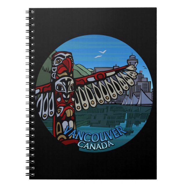 Vancouver Notebook Vancouver Souvenir Journal Anteckningsbok Med Spiral (Framsidan)