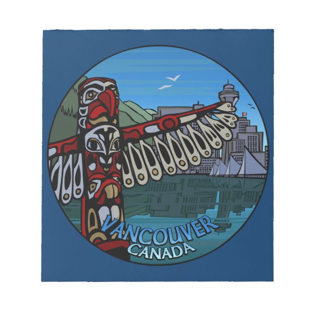Vancouver Notepad Vancouver Ursprunglig Konst Souv Anteckningsblock (Framsida)