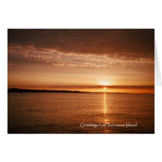 Vancouver ösolnedgång hälsningskort