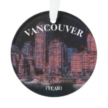 Vancouver Panoramic Souvenir-julprydnad