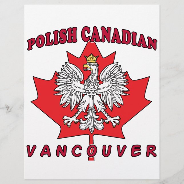 Vancouver polska kanadensiska Löv Reklamblad (Framsidan)