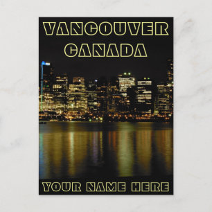Vancouver Postcard Personalize CItyscape Postcard Vykort