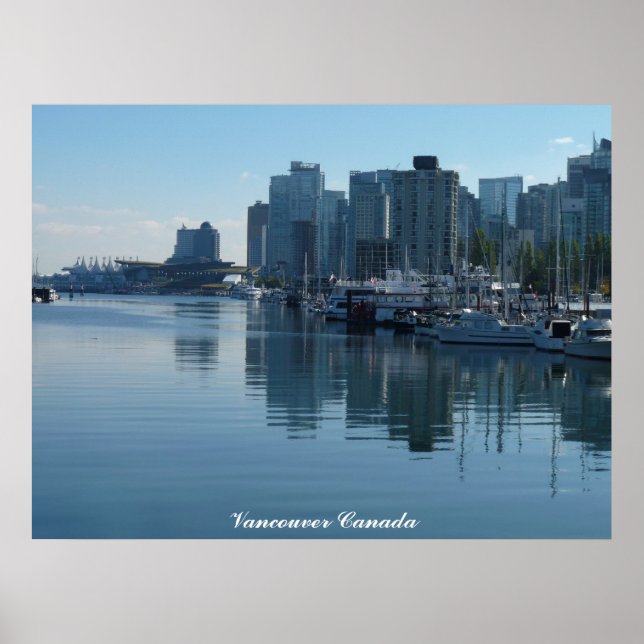 Vancouver Poster Skriv ut Vancouver Cityscape-utsk (Framsidan)