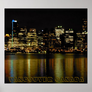 Vancouver Poster Skriv ut Vancouver Cityscape-utsk