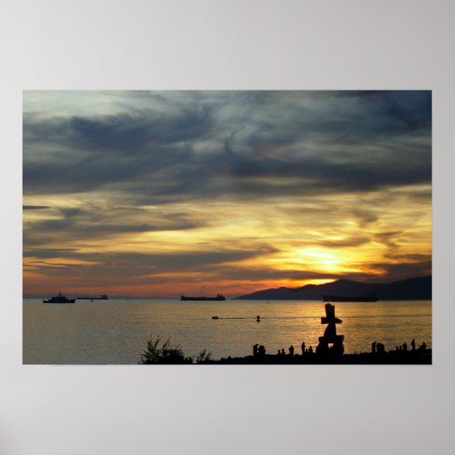 Vancouver Poster Vancouver-utskrift i engelska Bay (Framsidan)