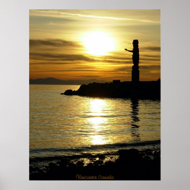 Vancouver Poster Väster Vancouver Souvenir-utskrif (Framsidan)