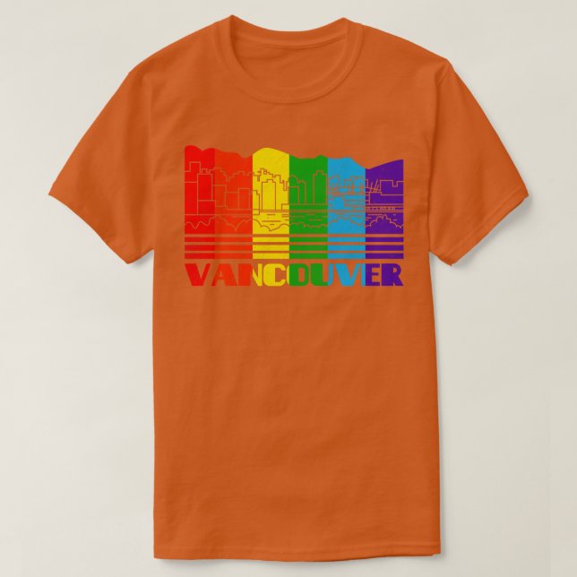 Vancouver-Pridet Vancouver HBT-stöd för hbt-person T Shirt (Design framsida)