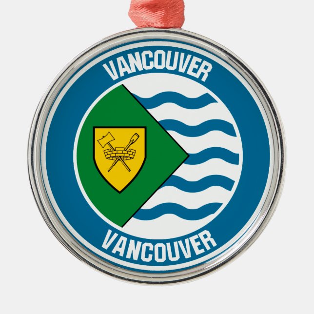 Vancouver Round Emblem Julgransprydnad Metall (Framsidan)